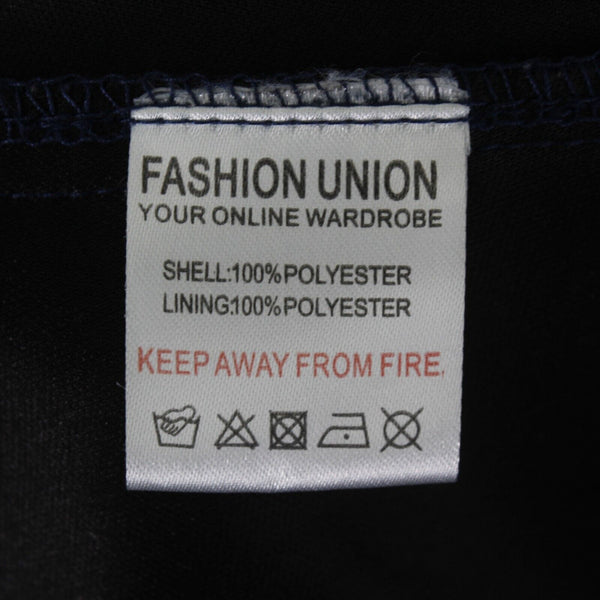 Fashion Union Sz 6 Navy Blue Cut Out Sides A Line Crop Top Vegan Suede Dress