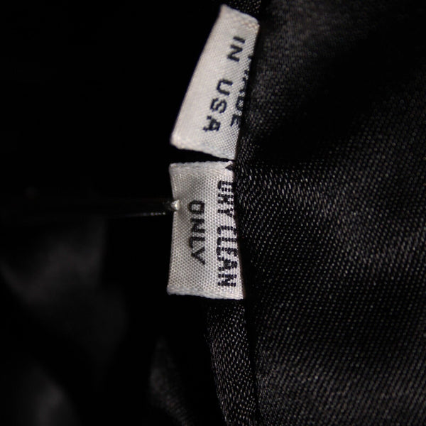 Lillie Rubin Black Gray Fox Fur Collar Pockets Lined 100% Leather Jacket