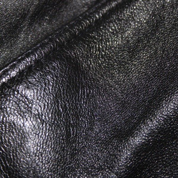 Lillie Rubin Black Gray Fox Fur Collar Pockets Lined 100% Leather Jacket