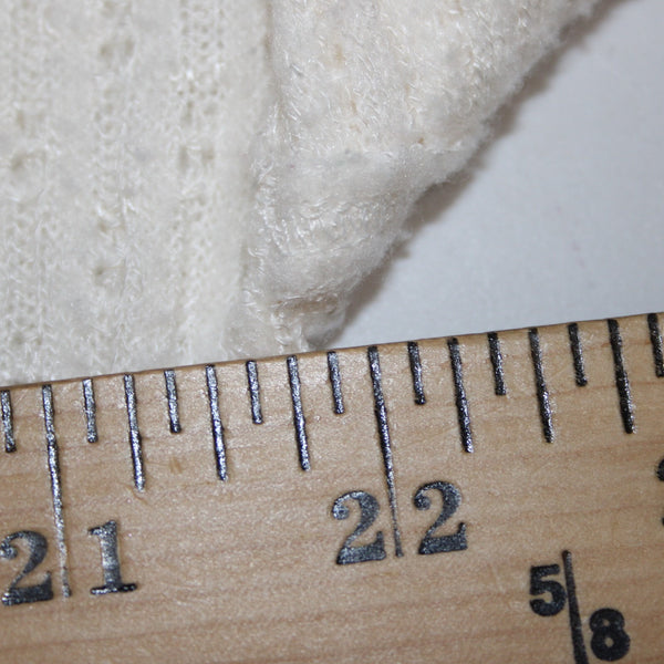 Maeve Sz S Ivory Perforated Knit 3/4 Slv Poly Viscose Cowl Neck Peplum Sweater