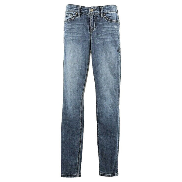 Level 99 25 x 31 Blue Denim Distressed Mid Rise Liza Skinny Cotton Blend Jeans