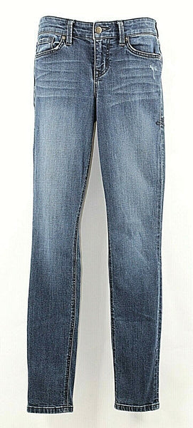 Level 99 25 x 31 Blue Denim Distressed Mid Rise Liza Skinny Cotton Blend Jeans