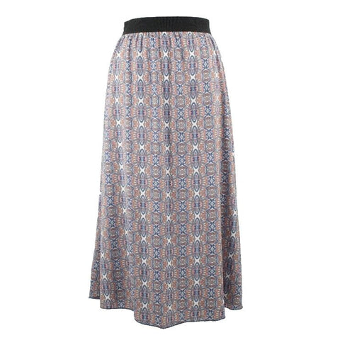 LulaRoe Sz 2XL White Blue Pink Multi 100% Poly Elastic Waist Pull On Skirt