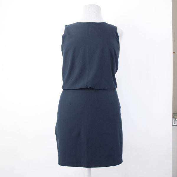 Banana Republic Dress NEW $90 Sz 14 Navy Blue Sleeveless Polyester Spandex Dress