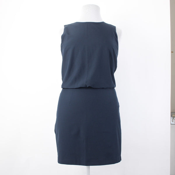 Banana Republic Dress NEW $90 Sz 14 Navy Blue Sleeveless Polyester Spandex Dress