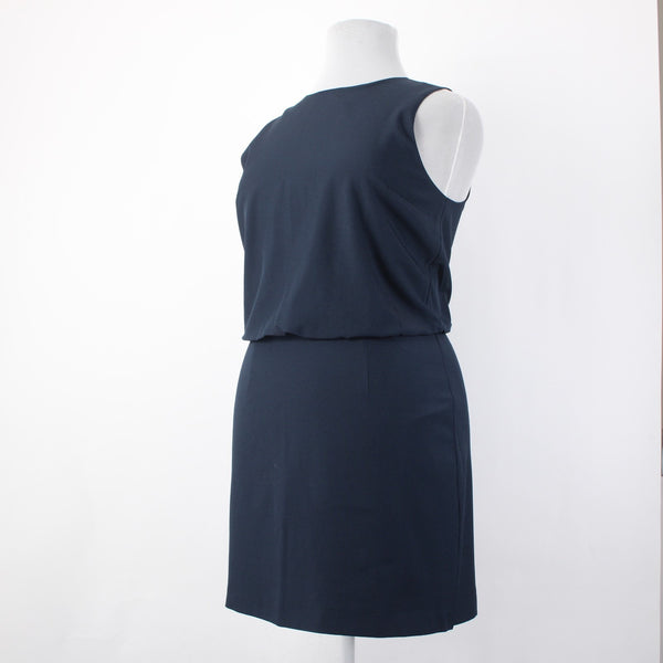 Banana Republic Dress NEW $90 Sz 14 Navy Blue Sleeveless Polyester Spandex Dress
