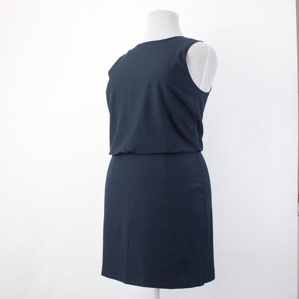 Banana Republic Dress NEW $90 Sz 14 Navy Blue Sleeveless Polyester Spandex Dress