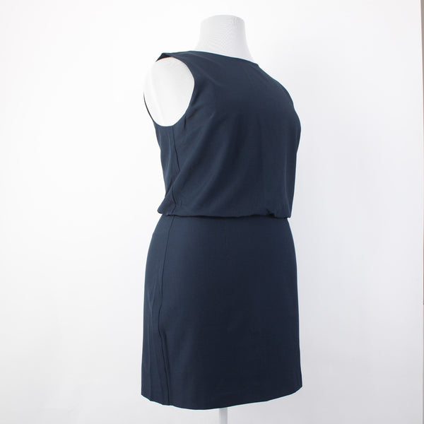 Banana Republic Dress NEW $90 Sz 14 Navy Blue Sleeveless Polyester Spandex Dress