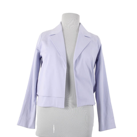 Alfani NEW $100 Sz M Lightest Lilac Purple Collar Lined Cotton Lyocell Jacket