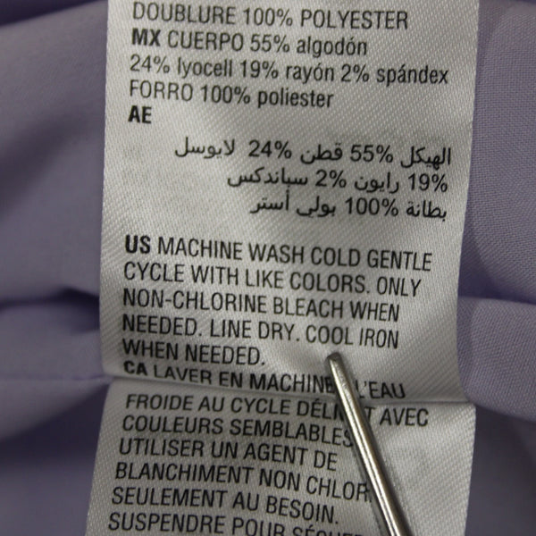Alfani NEW $100 Sz M Lightest Lilac Purple Collar Lined Cotton Lyocell Jacket