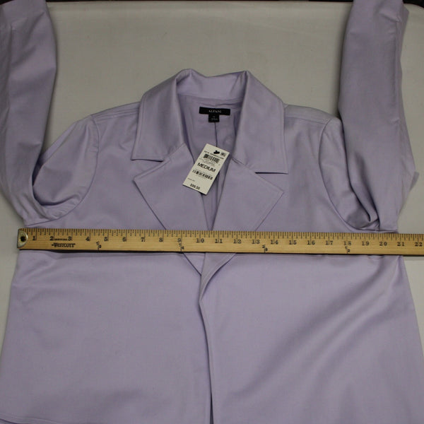 Alfani NEW $100 Sz M Lightest Lilac Purple Collar Lined Cotton Lyocell Jacket