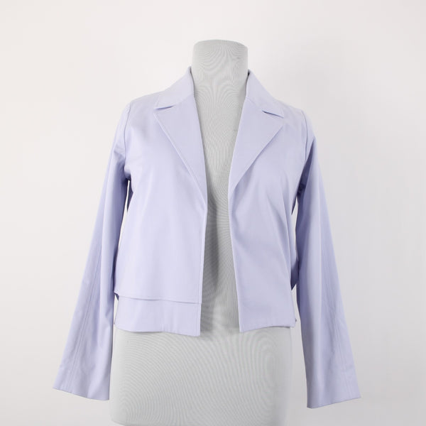 Alfani NEW $100 Sz M Lightest Lilac Purple Collar Lined Cotton Lyocell Jacket