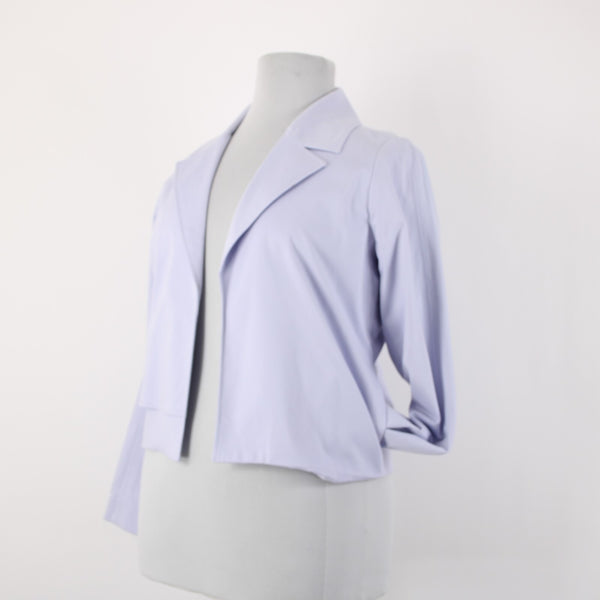 Alfani NEW $100 Sz M Lightest Lilac Purple Collar Lined Cotton Lyocell Jacket