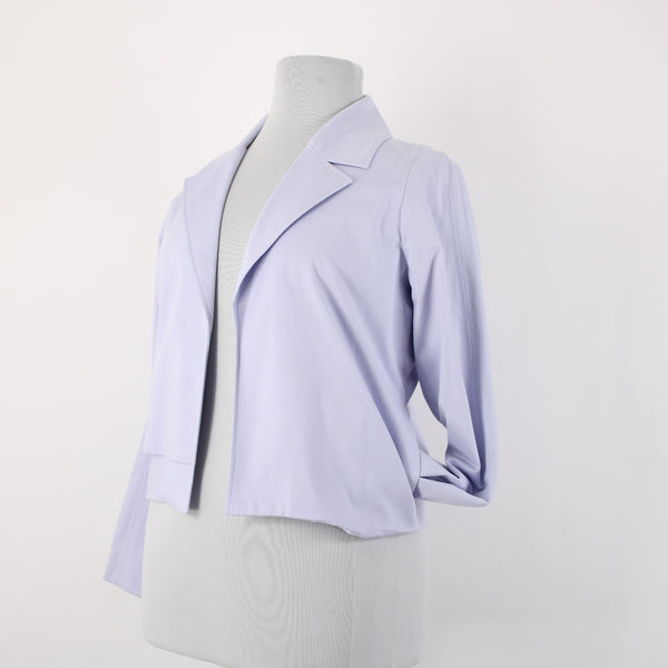 Alfani NEW $100 Sz M Lightest Lilac Purple Collar Lined Cotton Lyocell Jacket