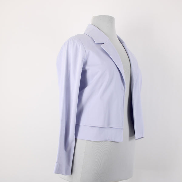 Alfani NEW $100 Sz M Lightest Lilac Purple Collar Lined Cotton Lyocell Jacket