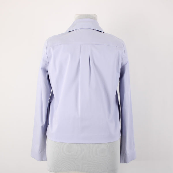 Alfani NEW $100 Sz M Lightest Lilac Purple Collar Lined Cotton Lyocell Jacket