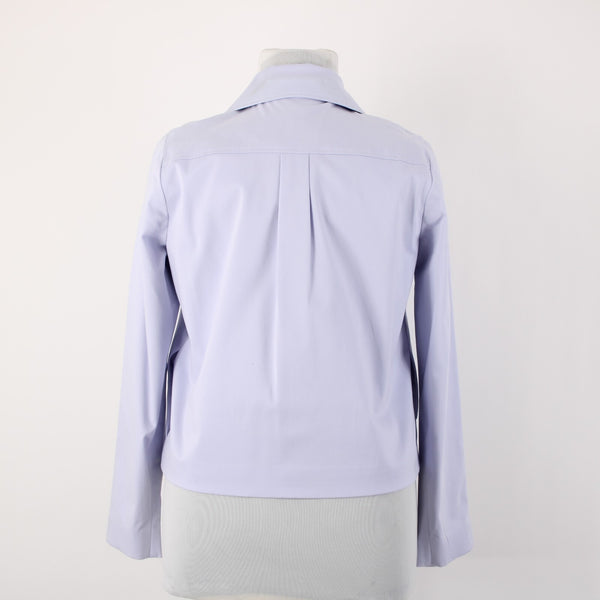 Alfani NEW $100 Sz M Lightest Lilac Purple Collar Lined Cotton Lyocell Jacket