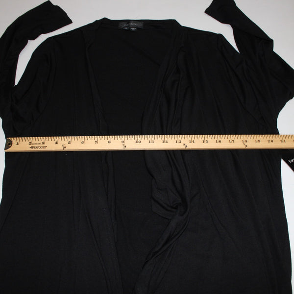 Karen Kane Wrap NEW Sz 2X Black Lifestyle Drape Rayon Jersey Open Front Wrap