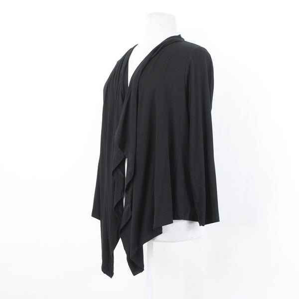 Karen Kane Wrap NEW Sz 2X Black Lifestyle Drape Rayon Jersey Open Front Wrap