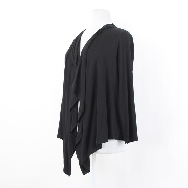 Karen Kane Wrap NEW Sz 2X Black Lifestyle Drape Rayon Jersey Open Front Wrap