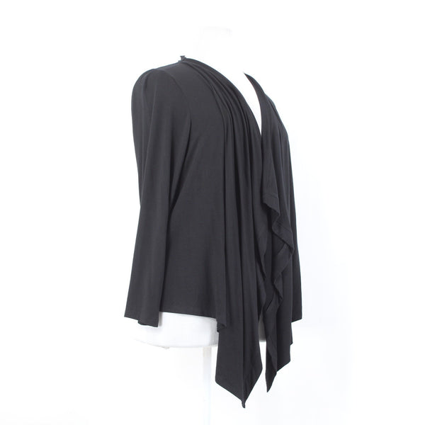 Karen Kane Wrap NEW Sz 2X Black Lifestyle Drape Rayon Jersey Open Front Wrap