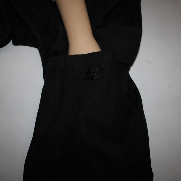 Varenne NEW Sz XS x 33 Black Cargo Pockets Elastic Waist Lined No Fabric Pant
