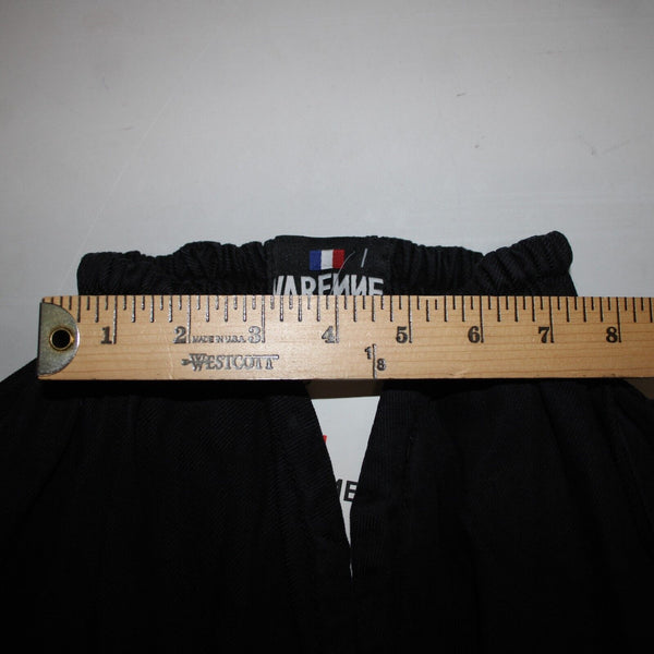 Varenne NEW Sz XS x 33 Black Cargo Pockets Elastic Waist Lined No Fabric Pant