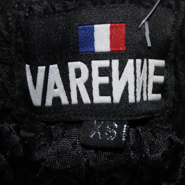 Varenne NEW Sz XS x 33 Black Cargo Pockets Elastic Waist Lined No Fabric Pant