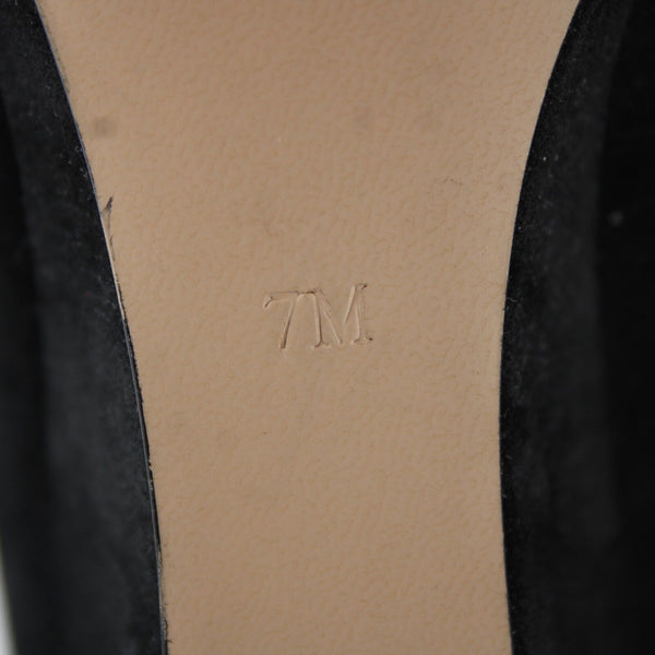 Talbots NEW $139 Laney Sz 7 M Black Leather Upper Man Made Outsole 1.5" Wedge