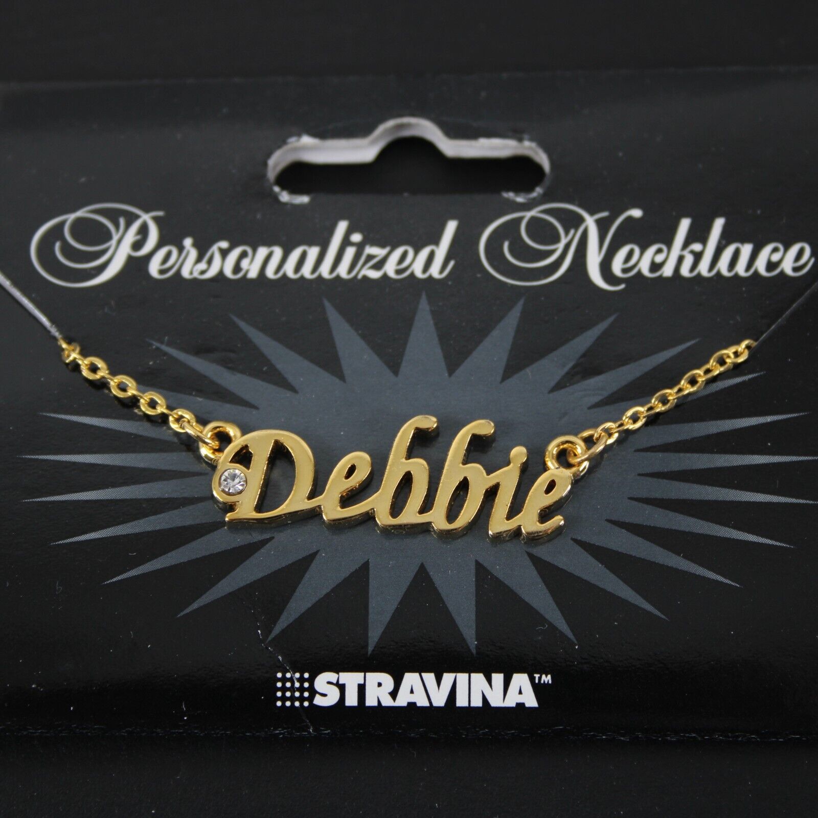 DEBBIE NEW Goldtone Rhinestone Accent 14.5" w 4.5" Multi Ring Ext Necklace