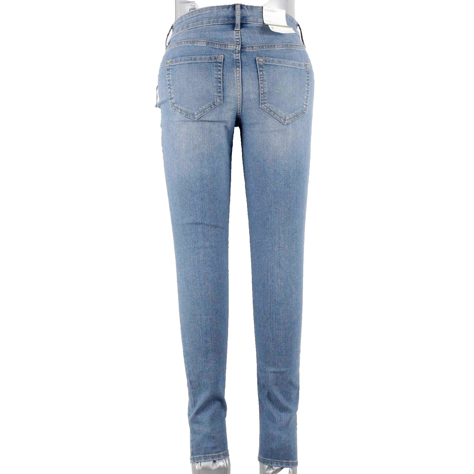 Old Navy NEW Sz 2 x 29 Mid Blue Denim Super Skinny Cotton Blend Jean