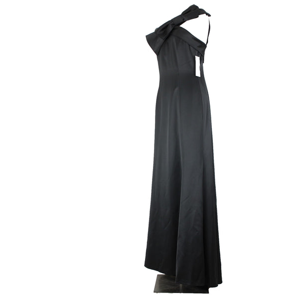 Tahari NEW $239 Sz 8 Black Bow Strap Detail Lined Polyester Elastane Dress