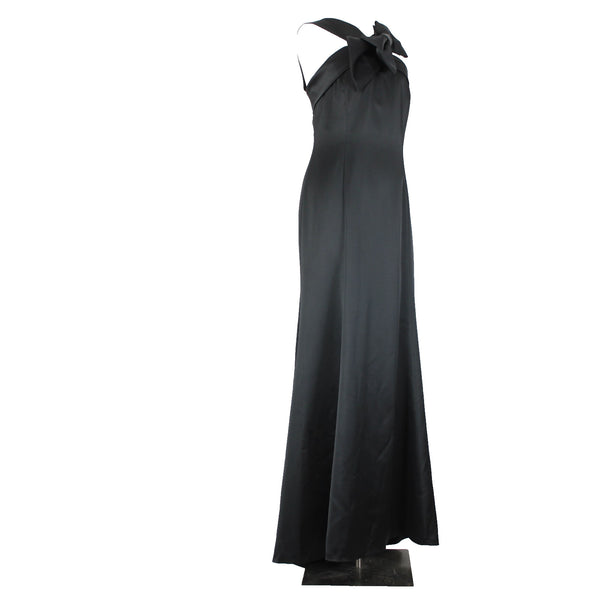 Tahari NEW $239 Sz 8 Black Bow Strap Detail Lined Polyester Elastane Dress