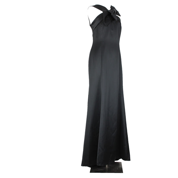 Tahari NEW $239 Sz 8 Black Bow Strap Detail Lined Polyester Elastane Dress