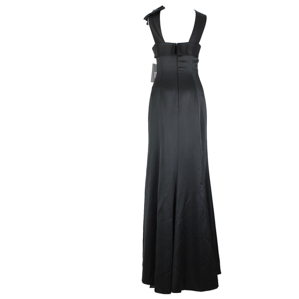 Tahari NEW $239 Sz 8 Black Bow Strap Detail Lined Polyester Elastane Dress