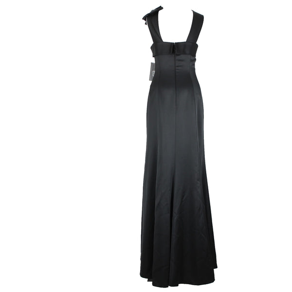 Tahari NEW $239 Sz 8 Black Bow Strap Detail Lined Polyester Elastane Dress