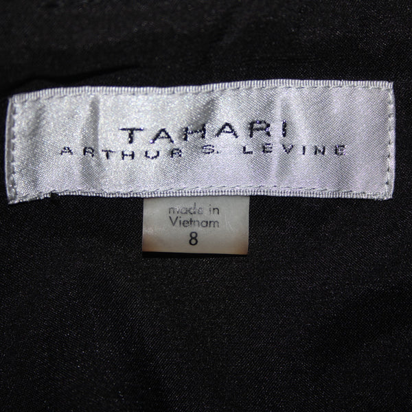 Tahari NEW $239 Sz 8 Black Bow Strap Detail Lined Polyester Elastane Dress
