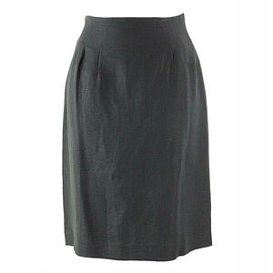 Adolfo Studio NEW Vintage Sz 10 Black Linen Rayon Blend Straight Skirt