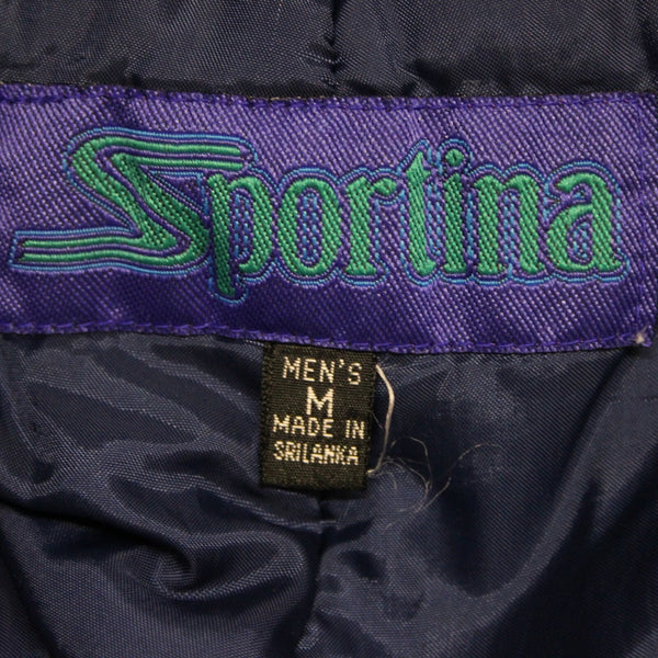 Sportina Sz M Navy Blue 100% Nylon Polyester Insulated Men's Vintage Ski Pant