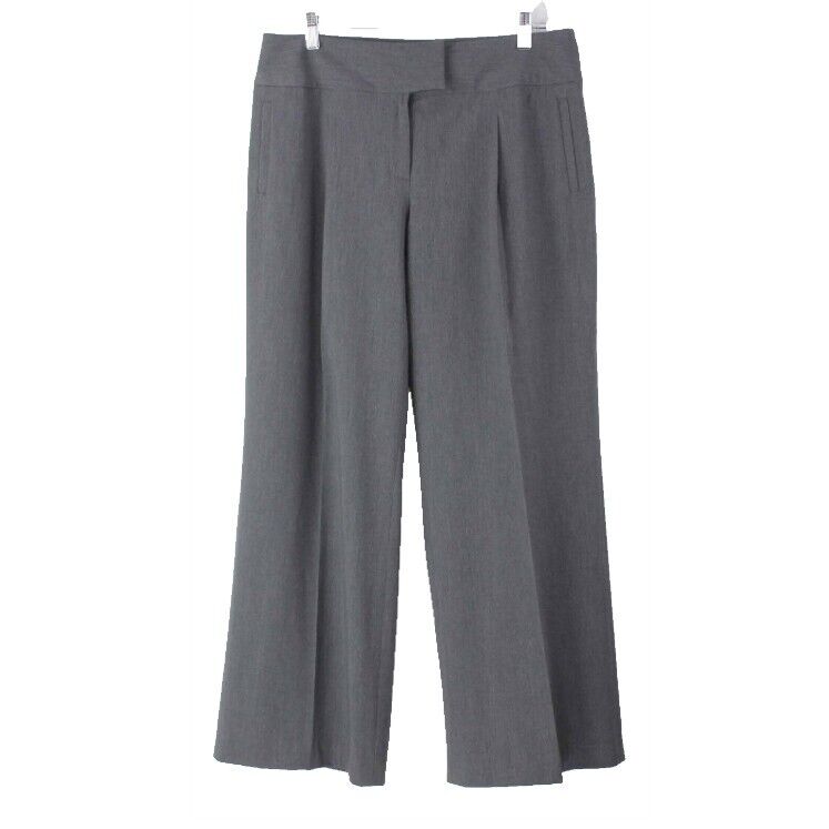 Style Co Sz 10 x 30.5 Gray Poly Spandex Pleated Front Straight Leg Pant