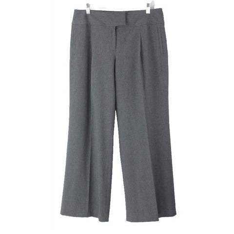 Style Co Sz 10 x 30.5 Gray Poly Spandex Pleated Front Straight Leg Pant