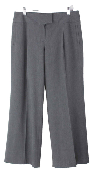Style Co Sz 10 x 30.5 Gray Poly Spandex Pleated Front Straight Leg Pant
