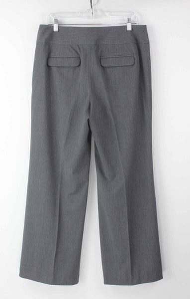 Style Co Sz 10 x 30.5 Gray Poly Spandex Pleated Front Straight Leg Pant