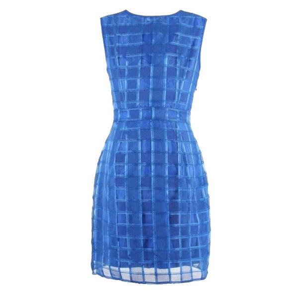 Lavand NEW $39 Sz M Royal Blue Sheer Over Lining Poly Dress