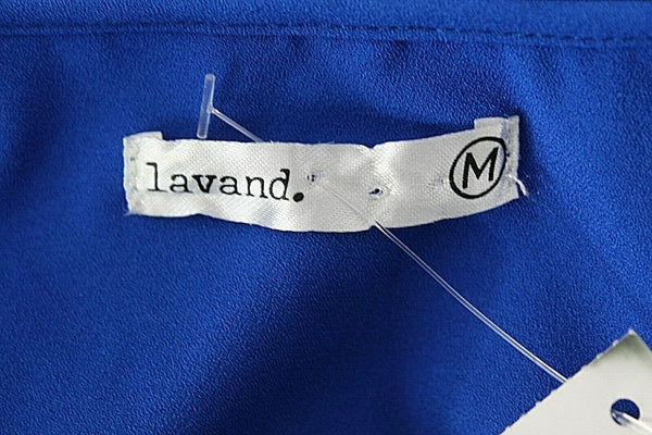 Lavand NEW $39 Sz M Royal Blue Sheer Over Lining Poly Dress