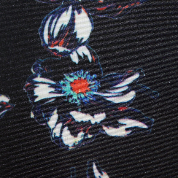 Clover Canyon Dress NEW $264 Sz XS Black Navy Multi Colored Floral Polyamide