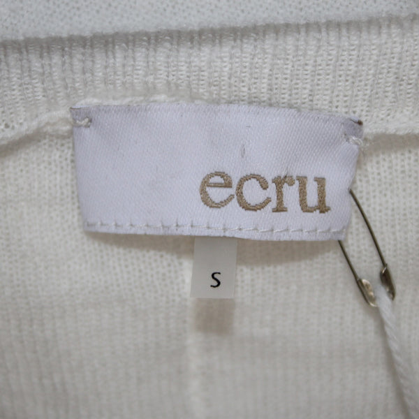 Ecru Top NEW $158 Sz S White Square Neck Long Sleeve No Fabric Label Top