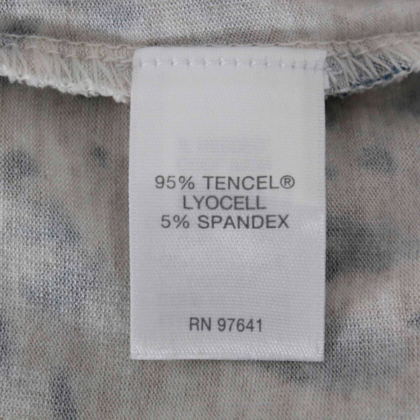 Pure Jill Sz M Gray Teal Turtleneck Pocket Asymmetric Tencel Spandex Knit Top