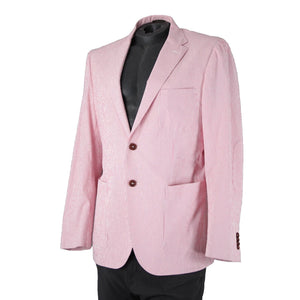 Mabro Bott Cli Givency Sz 52 R? Pink White Striped 100% Bemberg Blazer Jacket
