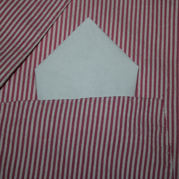 Mabro Bott Cli Givency Sz 52 R? Pink White Striped 100% Bemberg Blazer Jacket